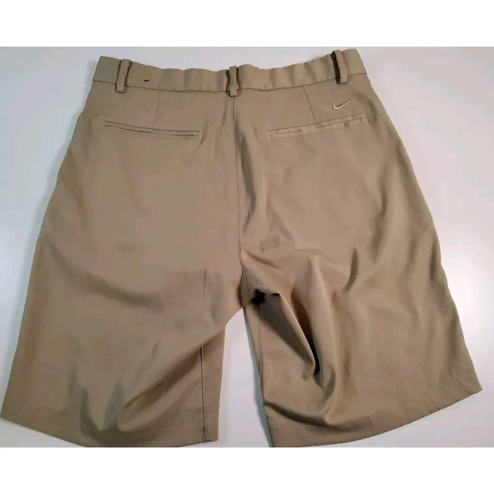 Nike Golf Dri-fit Short Men’s 32 Med Tan Chino Flat Front Active Performance